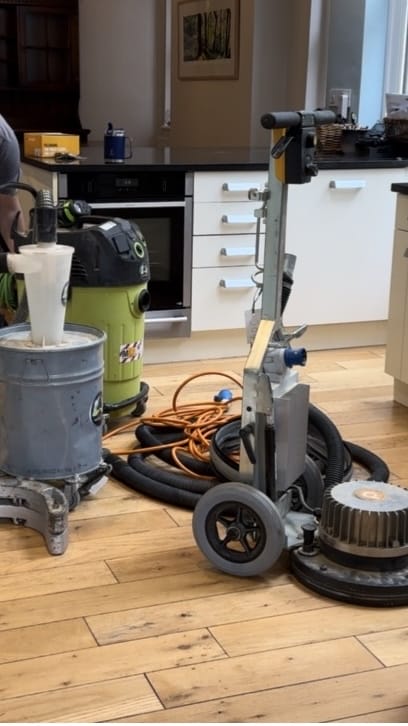 Equipment for wood floor sanding