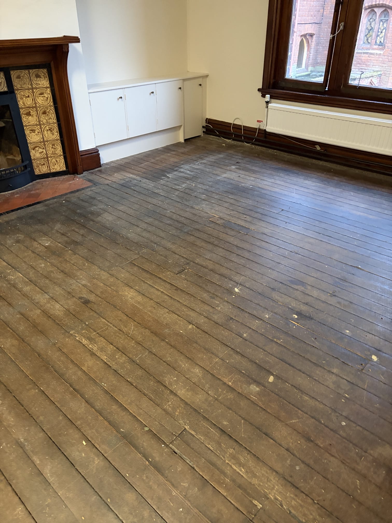 E1 Before wood floor restoration Floor Sanding Cambridge Hertfordshire Suffolk Essex